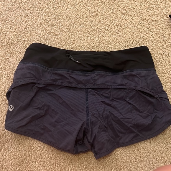Like new navy lululemon running shorts - Picture 2 of 3